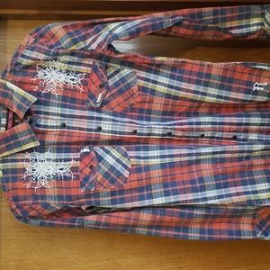 Rock and Roll multi color small western shirt